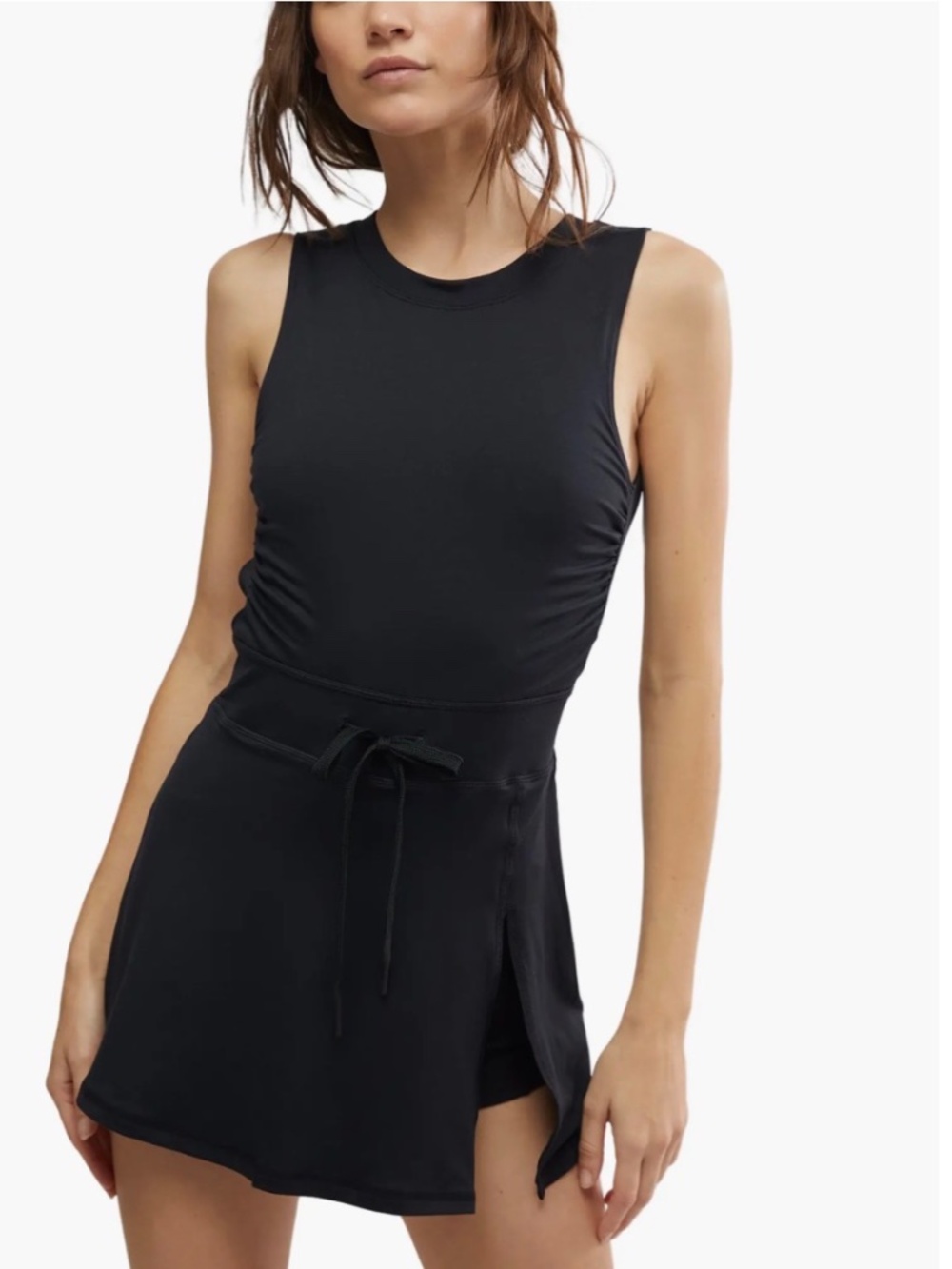 Free People FP Movement Easy Does It Athletic Dress Open Back Black Size S DD